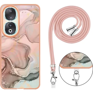 Zsunsky Shop Honor 90 5g Için Kordonlu Mermer Imd Kılıf (Yurt Dışından)