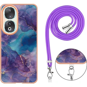 Zsunsky Shop Honor 90 5g Için Kordonlu Mermer Imd Kılıf (Yurt Dışından)