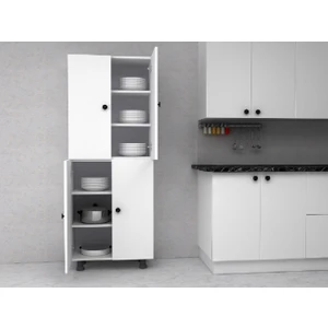 Zerka Concept Esna Çok Amaçlı Mutfak Banyo Kiler Dolabı 180 cm 6 Bölmeli