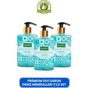 Komili premium Deniz Mineralleri Sıvı Sabun - Ferah Kokulu - 3 x 400 ml