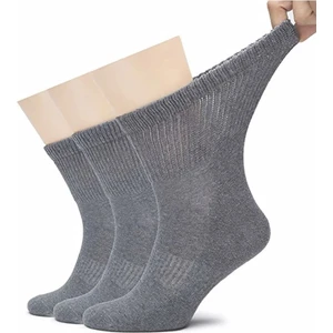 Erkek (40 - 44) Pamuklu Penye Çorap Şeker Çorabı Lastiksiz ve Koku Önleyici Çorap 3 Adet