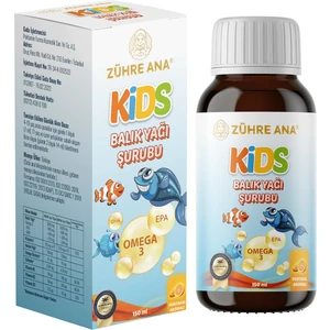 Zühre Ana Kids Çocuklar İçin Omega 3 Balık Yağı Şurubu Vitamin Katkılı Ve Portakallı 150 ml