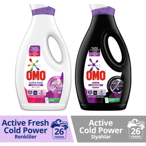 Sıvı Deterjan Active Fresh Cold Power Renkliler  1690 ml + Omo Sıvı Active Cold Power Siyahlar 1690 ml