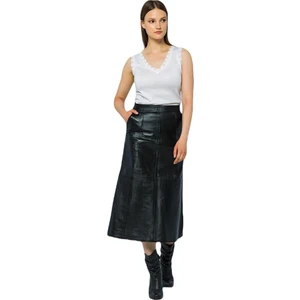 Basics & More Evaze Yan Cepli Hakiki Deri Etek - SK05