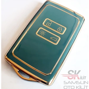 Skilit Samsun Oto Kilit Renault Megane 4 Kadjar Talisman Nano Kart Kılıfı Kumanda Kılıfı Yeşil
