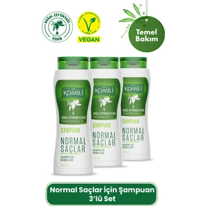 Normal Saçlar Için Vegan Temel Bakım Şampuanı 3'lü Set- - 3 x 500 ml