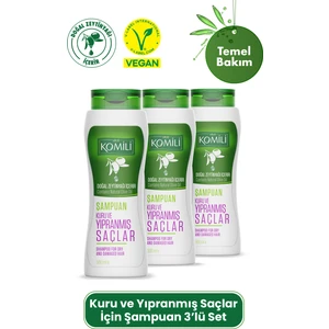 Kuru ve Yıpranmış Saçlar Için Vegan Temel Bakım Şampuanı 3'lü Set - 3 x 500 ml