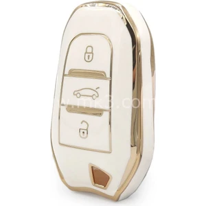 Barkas Elektronik Citroen C3 C4 Cactus C4 Picasso C4 Grand Picasso C3 Aircross C5 Aircross Jumpy Ds 5 Keyless Go Nano Anahtar Kılıfı 3 Buton Beyaz
