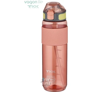 Tkk 800 ml Kalın Isırılamaz Pipetli Bpa Içermeyen Taşıma Kulplu Tritan Su Matarası FFTKK1003 800 ml