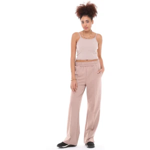 Fancy Kadın Yırtmaç Detaylı Bol Paça Basic Oversize Pantolon