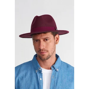 Erkek Ayarlanabilir Bordo Fedora Şapka