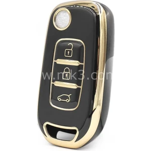 Barkas Elektronik Renault Clio 5 Megane 4 Captur Kadjar Symbol Sustalı Nano Anahtar Kılıfı 3 Buton Siyah