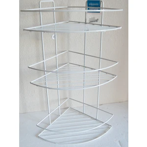 Filamento Beyaz Üçlü Banyo Köşe Rafı Şampuanlık Köşelik