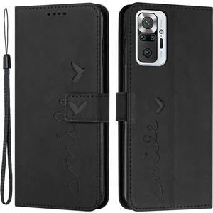 4U Sky Xiaomi Redmi Için Note 10 Pro 4g (Global)/note 10 Pro Max Scratch-Proof Kalp Şekli Baskılı Telefon Kılıfı Pu Deri Deri Dokun (Yurt Dışından)