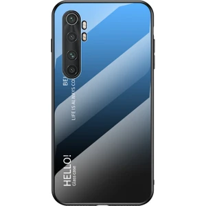 4U Sky Gradyan Renk Temsilli Cam+Pc+Tpu Hibrit Kapak Xiaomi Mi Note 10 Lite-Mavi/siyah (Yurt Dışından)