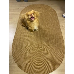 Mavaux Oval Hasır Görünümlü Jüt Kilim