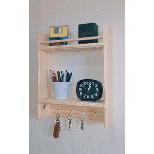 Aden Home Dekoratif Anahtar Askısı, Montessori Duvar Rafı, Anahtarlık, ANH07