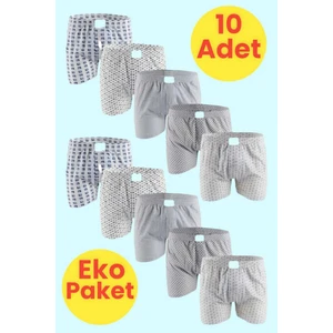 Erkek Paket 10'lu Emprime Boxer
