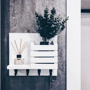 Aden Home Duvar Askılığı, Anahtar Askısı, Dekoratif Kapı Süsü Anahtarlık, Duvar Rafı, ANH31