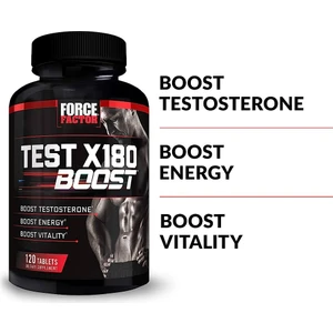 Force Factor Test X180 Boost, Male Testosterone Booster, 120 Tablets