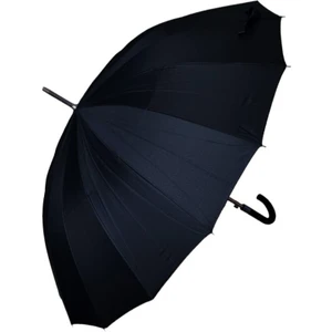 Baston Protokol Erkek Şemsiye 16 Fiber Telli Siyah Renk