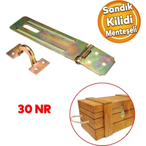 Sandık Kutu Askısı 30 Luk Menteşeli Kilit Tosba Kilit Asma Kilit Aparatı