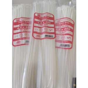 4.8X400 Plastik Cırt Kelepçe Kablo Bağı Beyaz (2 Paket 200adet)