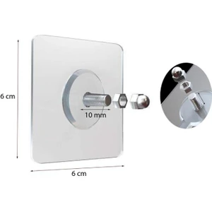 Pratik Askı Kancalı Duvar Askısı Kendinden Yapışkanlı Vidalı Askı 8 Adet