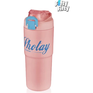 750 ml Tek Kapak Çift Kullanım Pipetli/rahat Içim Çelik Su Matarası