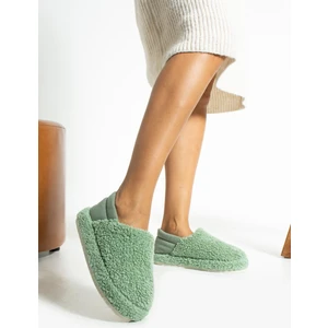 Trios Shoes Kadın Lastikli Kaymaz Taban Peluş Ev Botu Panduf TS1153