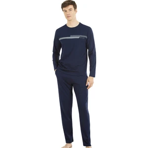 Pierre Cardin %100 Pamuk Uzun Kol Erkek Pijama Takım, Yuvarlak Yakalı Penye Pijama Takım