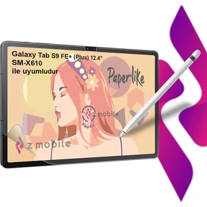 Samsung Galaxy Tab S9 Fe+ Plus 12.4” SM-X610 Uyumlu Paperlike Ekran Koruyucu Esnek Kağıt Hissi Paper Like