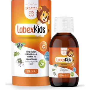Labex Kids Çinko Kekik Beta Glukan Karamürver Çocuk Multivitamin Şurup 150 ML
