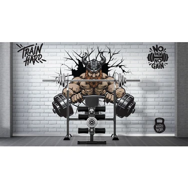 Lotus Aura Vikingli Fitness Gym Salonu Duvar Kağıdı, Vikingli Spor Salonu Duvar