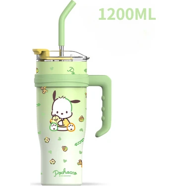 Beautifyy Kızlar Için Kuromi Thermos Cup, Büyük Kapasiteli Saman, Erkekler Için Buz Kupası, Soğuk