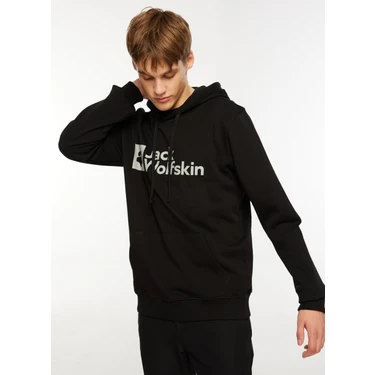 Jack Wolfskin Arthur Hoody Siyah Erkek Kapüşonlu Sweatshirt