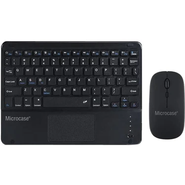 Microcase Tablet ve Telefonlar Için Türkçe Q Bluetooth Touchpad Klavye ve Mouse Set -