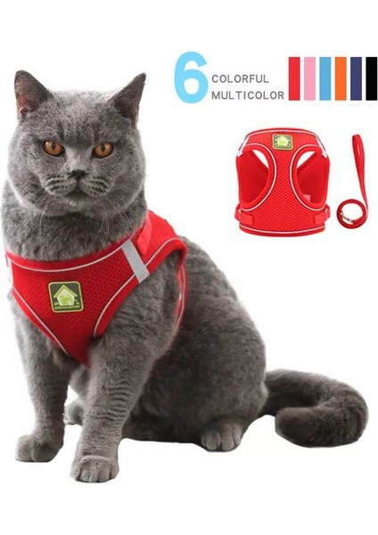 Lacivert Xs Reflektif Yavru Köpekler ve Kedi Koşum Yeleği, Yürüyüş Kurşun Kemerli, Ayarlanabilir Kedi Yakalı Polyester Polyester Koşum Takımı, (Yurt Dışından)