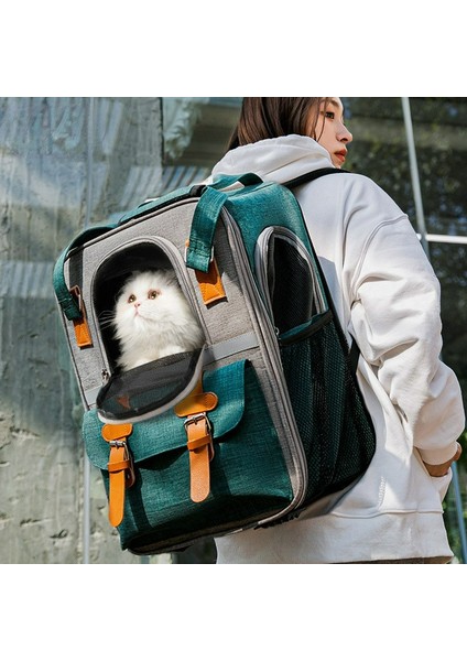 Yeşil Evcil Hayvan Sırt Çantası Büyük Nefes Yavru Seyahat Çantası Taşınabilir Çanta Köpek Taşıma Çantası Lüks Köpek Taşıyıcı Kedi Kafesi Evcil Hayvan Aksesuarları (Yurt Dışından) fırsatları
