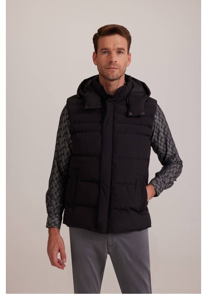 Erkek Siyah Regular Fit Yelek