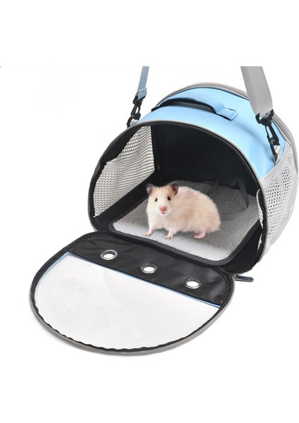 Pembe Taşınabilir Evcil Hayvan Taşıma Çantası Şeffaf Pencere ile Açık Çanta Asmak Tavşan Hamster Chinchilla Kirpi (Yurt Dışından)