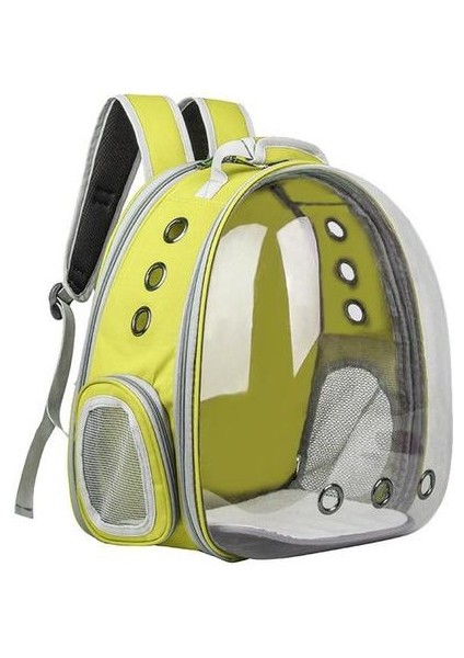 Sarı Taşınabilir Pet Kedi Sırt Çantası Katlanabilir Çok Fonksiyonlu Pet Köpek Taşıma Çantası Büyük Uzay Kapsülü Kabarcık Omuz Evcil Hayvan Sırt Çantası Çadır Kafesi (Yurt Dışından)