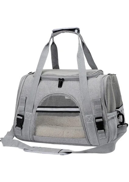 Açık Gri Kedi Taşıma Çantası Taşınabilir Nefes Alabilen Kedi Sırt Çantası Örgü Pencere ile Havayolu Onaylı Küçük Evcil Hayvan Taşıma Çantası Taşıyıcı Kediler Için Ddj (Yurt Dışından)