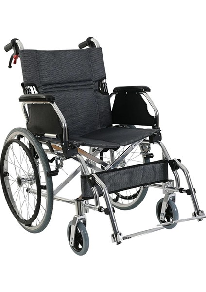 Frenli Aliminyum Transfer Sandalyesi Tekerlekli Sandalye Refakatçi Sandalyesi G605
