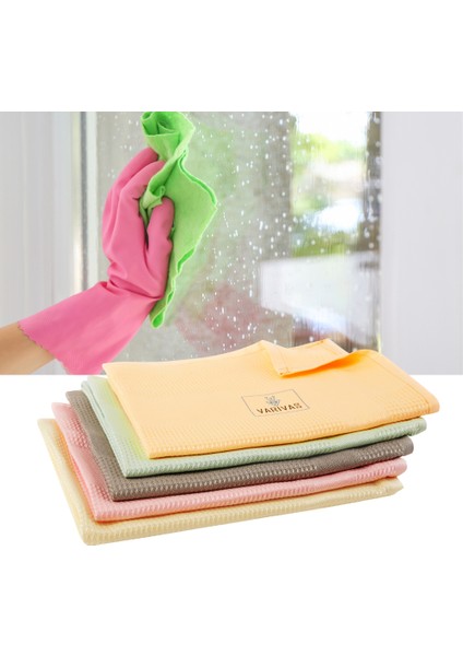 Varivas Ithal Çok Amaçlı Microfiber Yıkanabilir Temizlik ve Cam Bezi 5li Set