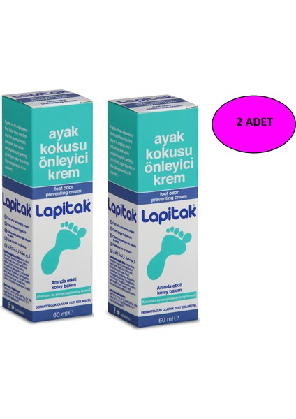 Ayak Kokusu Önleyici Krem 60 ml 2'li