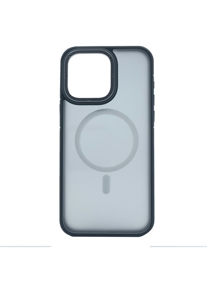 Apple iPhone 15 Pro Max Uyumlu Metal Çerçeveli Skın Frıendly Magsafe Seri Arka Koruma Kılıf