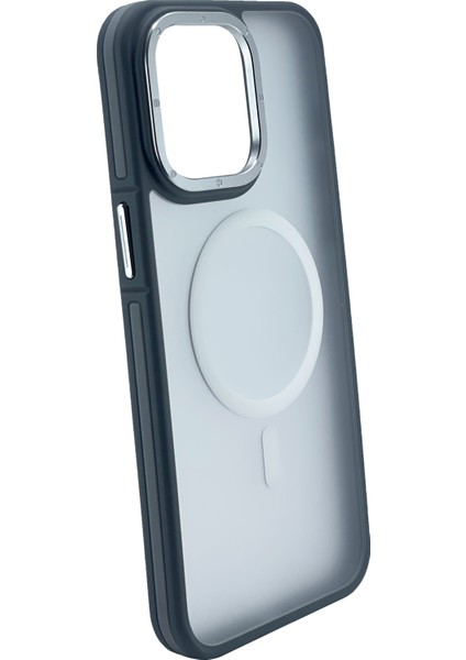 Apple iPhone 15 Pro Max Uyumlu Metal Çerçeveli Skın Frıendly Magsafe Seri Arka Koruma Kılıf