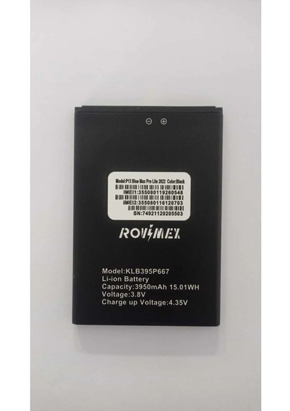 Reeder P13 Blue Max Pro Lite 2022 Batarya Pil KLB395P667