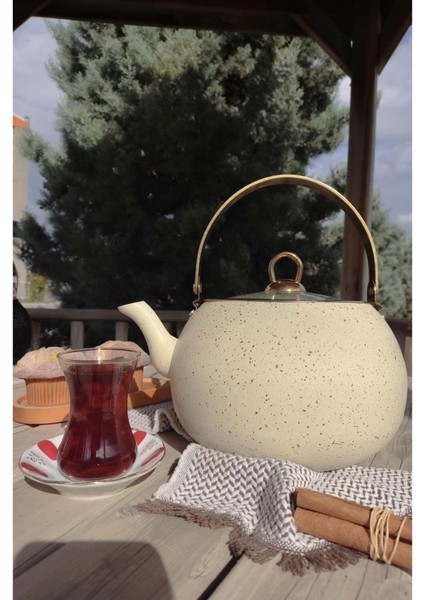 Granit Kamp ve Mutfak Çay Bitki Çayı Demliği 3,5 Lt Bej - 152.2.07.042